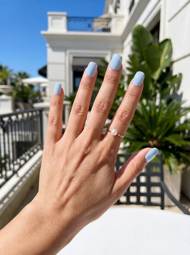 BLUEBELL DREAM press-on nails, Short Square - X Collection